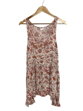 Intimately Free People Voile Lace Floral Trapeze Dress Ivory Floral, boho, Small